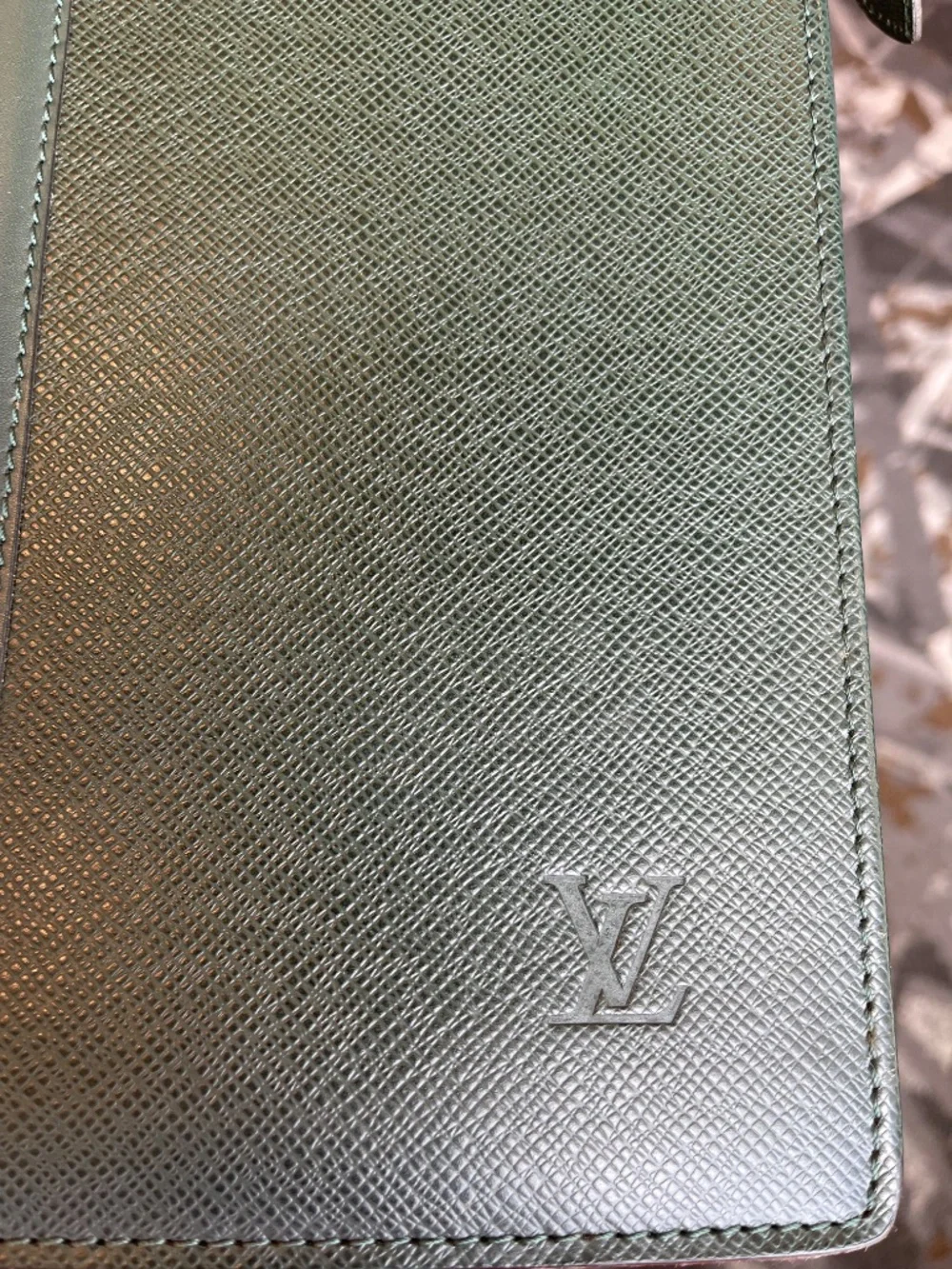 Louis Vuitton Green Taiga Leather Porte Documents Rozan Briefcase